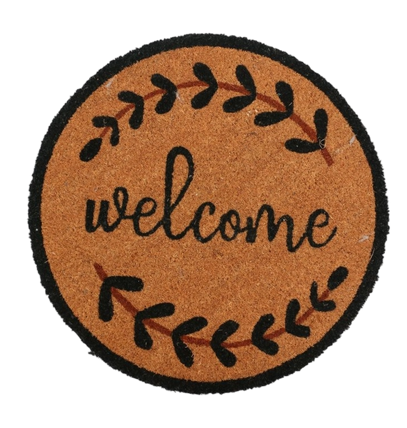 Mitzy Spring Round Coir Door Mat - 50cm