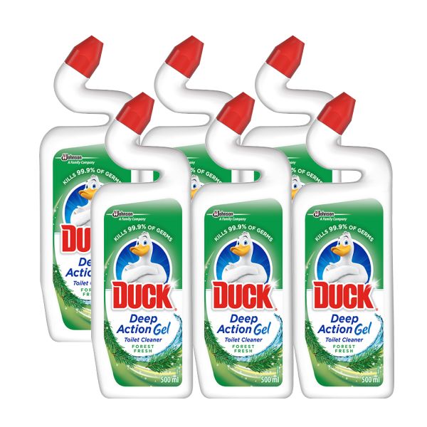 Duck Deep Action Gel Toilet Cleaner Forest Fresh - Shrink of 6 x 500ml