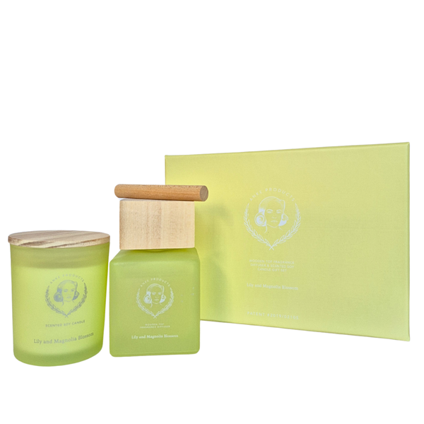 Anke Products - Lily Magnolia Blossom Diffuser and Candle 2in1 Gift Set