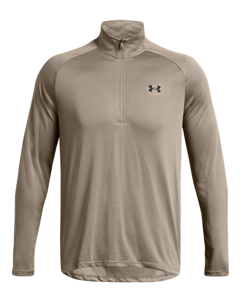 Under Armour Men's Tech 1/2 Zip Long Sleeve Training Jacket - Taupe Dusk