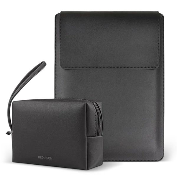 14 Inch Laptop Sleeve Case Leather Case with Adjustable Stand Compatible with MacBook Air M4 M3 M2 M1 2025-2018 / Pro M2 M1 2025-2016