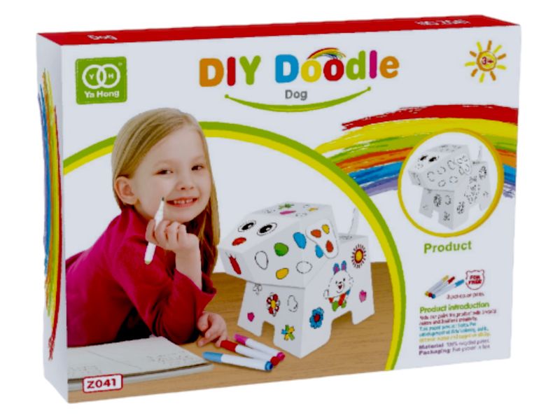 3D DIY Doodle Dog - Colouring Your Own Dog