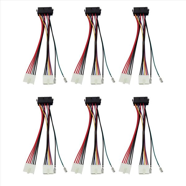 20Pin Atx To 2-Port 6Pin At Psu Converter Power Cable 20 Pin Atx