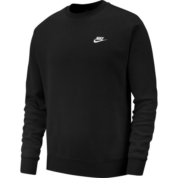 Nike Men's Sportswear Club Fleece Crew - Black/White