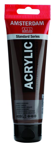 AMSTERDAM Acrylic Paint 120ml Burnt Umber Tube