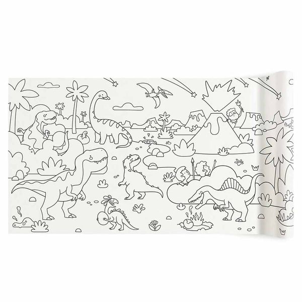 Mideer Adhesive Colouring Scroll: Dinosaurs