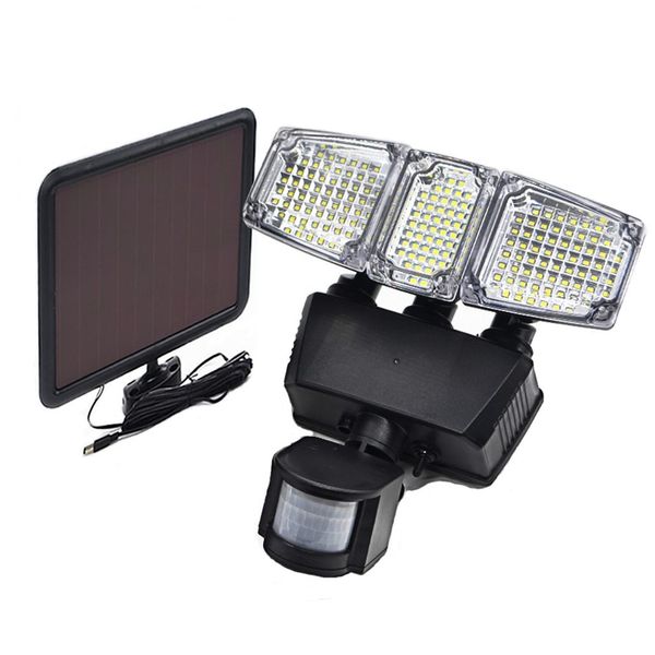 Solar Powered Motion Light - Triple Head 188 LED