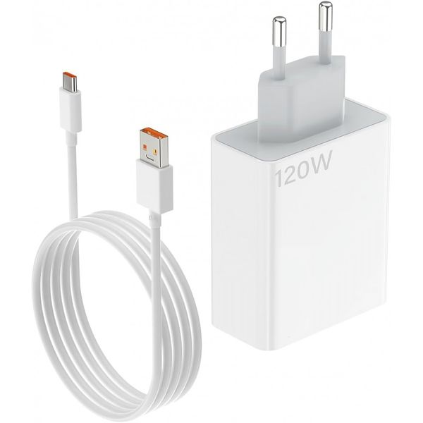 120W Super Fast Wall Charger with 6A USB-C Cable | High-Speed Power Adapter