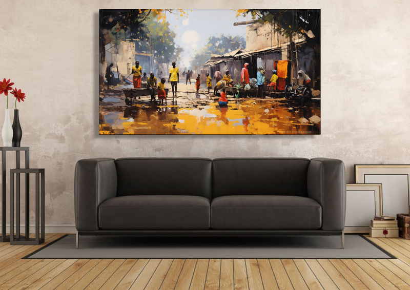 Canvas Wall Art - Hustle and Flow Abstract -IM1026
