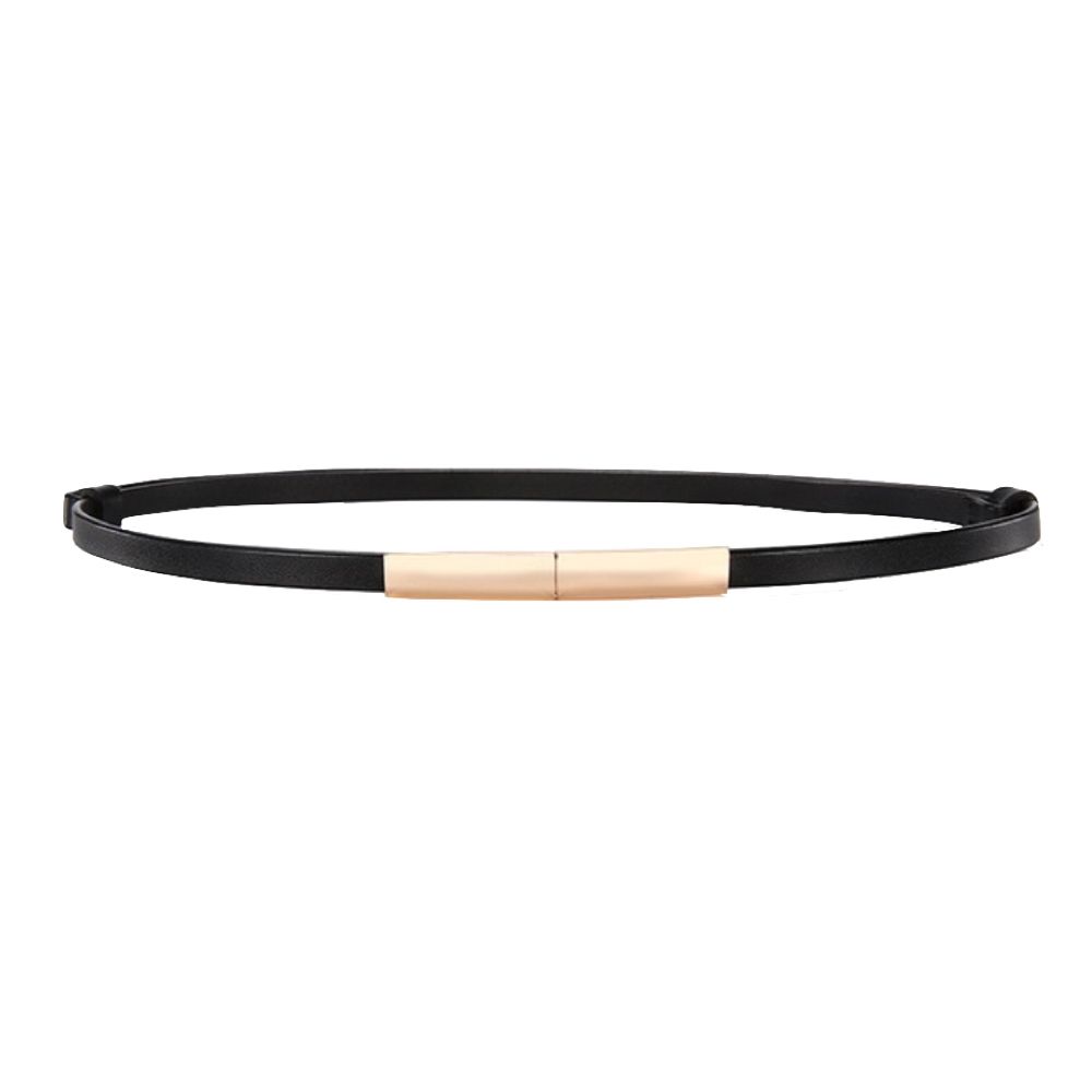 Fashion Women Skinny Leather Alloy Buckle Casual Slim Waist Belt 95cm ...