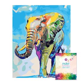 Easy Craft Paint by Number DIY Kit, 50x40cm- Colorful Elephant | Shop ...