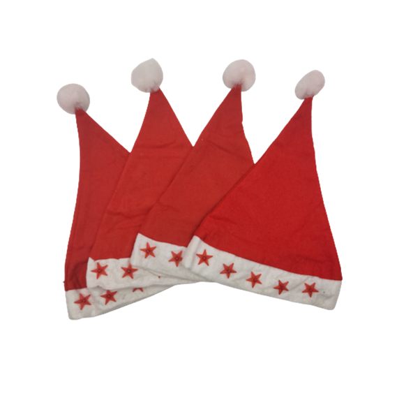 Christmas Santa Hats Pack of 4
