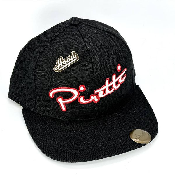 Piretti Cotton Twill Cap - Black Red
