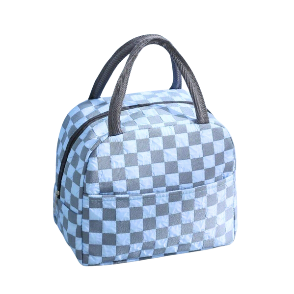 Chequered Thermal Insulated Lunch Bag