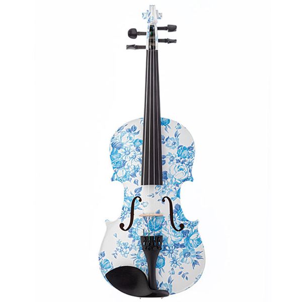 Kinglos YZ Series Art 4/4 Violin - Floral Blue