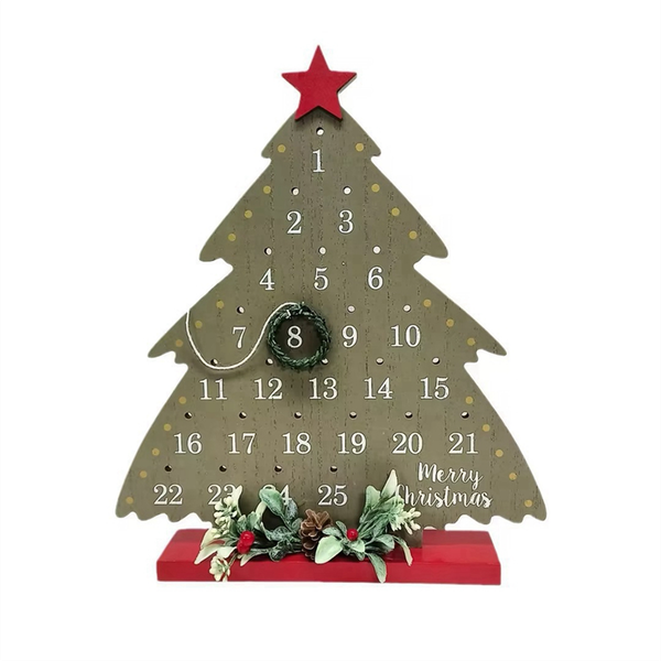 Merry Christmas Ornaments Calendar Countdown Christmas Shape