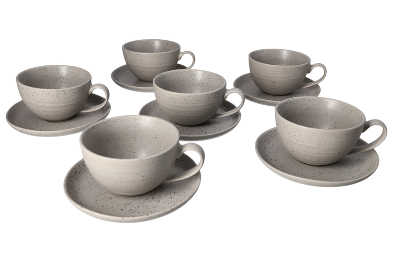 Danny Home Ceramic Cup And Saucer - 12 Pieces