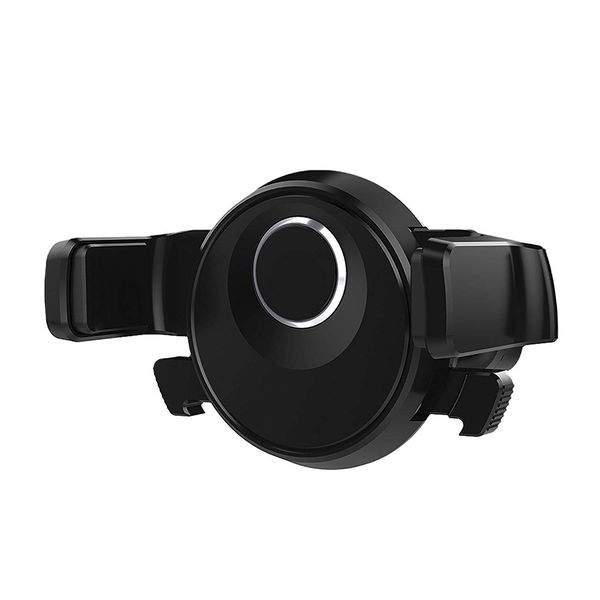 Universal Portable Car Air Outlet Gravity Mobile Phone Holder-Black Silver