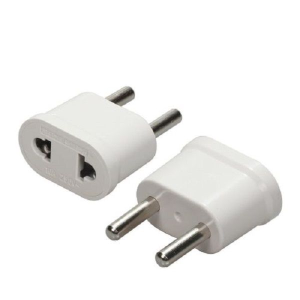 Techme Copper US to EU Power Travel Adapter (Pack of 2)