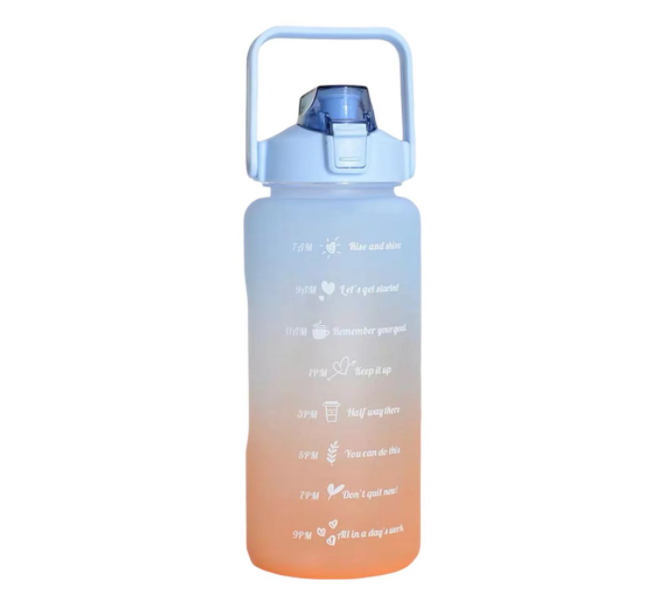 2L Matte Motivational Quote BPA Free Large Capacity Portable Water Bottle