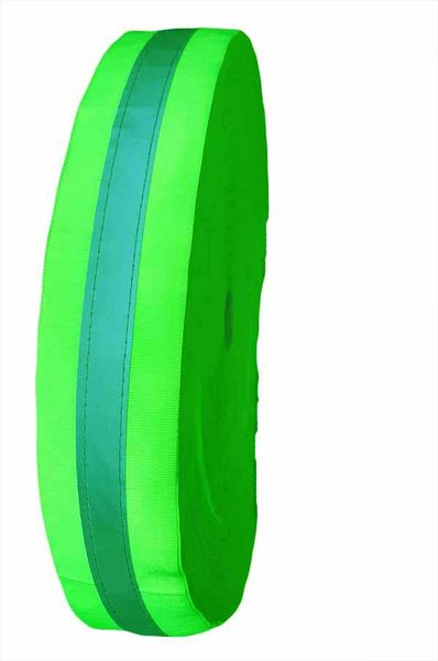 Lime/Orange/Silver Reflective Tape 50mm Stitched