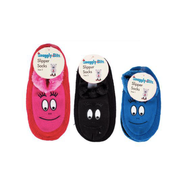 Assorted Kids Sock Slippers With Face image