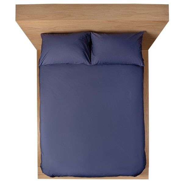 Miss Lyn 200 Thread Count Plain Duvet Cover - Steel Blue