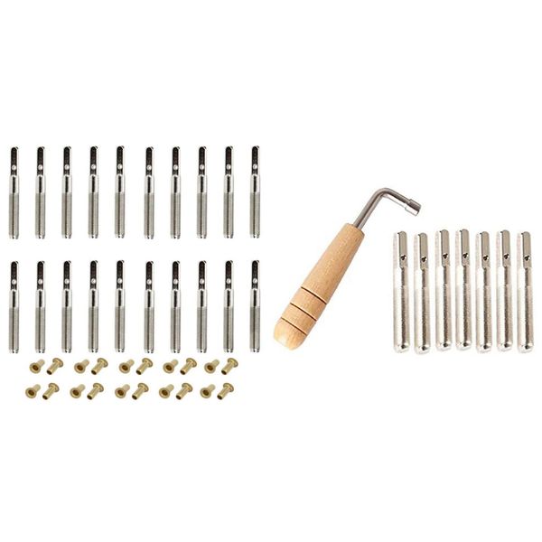 20 Pieces Lyre Harp Tuning Pin Nails With 20 Pcs Rivets Set