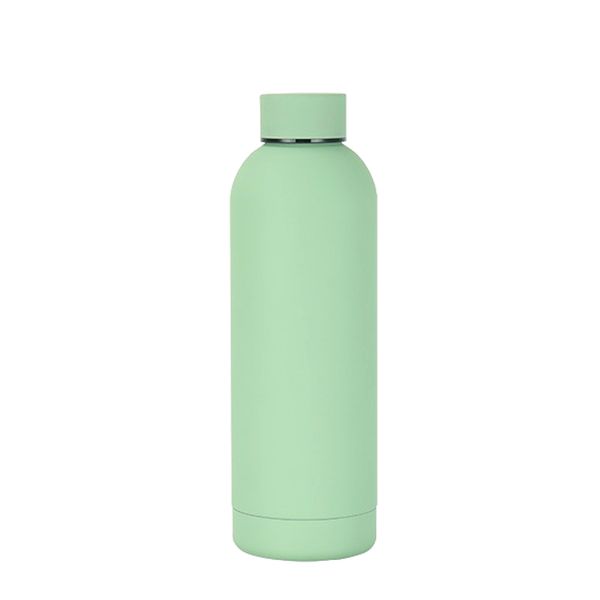 Rubber-Coated Stainless Steel Insulated Thermos Cup - 500 ml Navy Blue