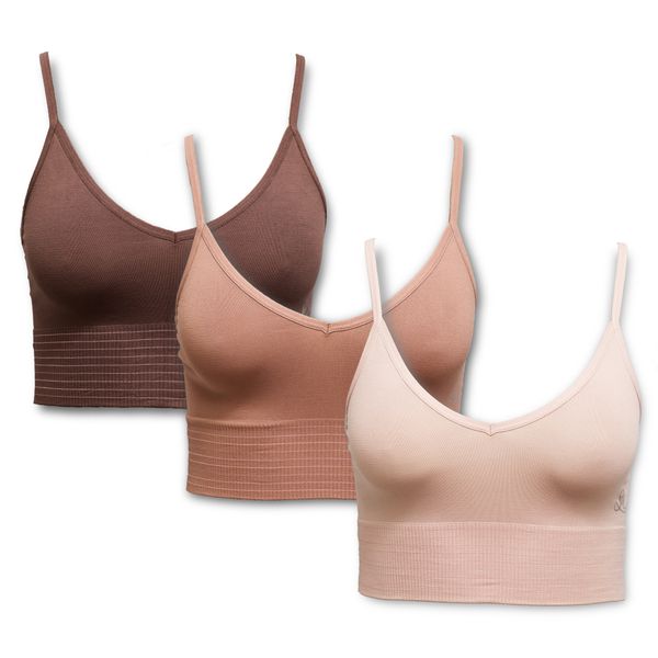 SU Crop Top Unpadded Bras - 3 Pack