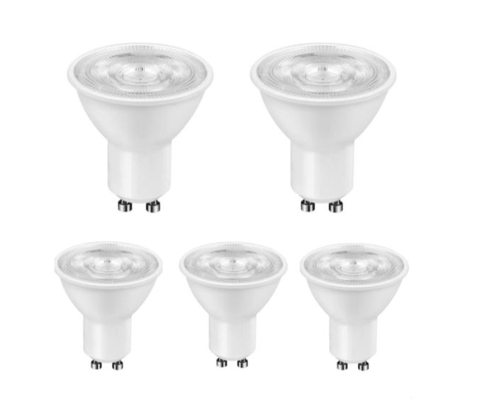 5 Pack - LED 5w Down lights GU10 Cool White