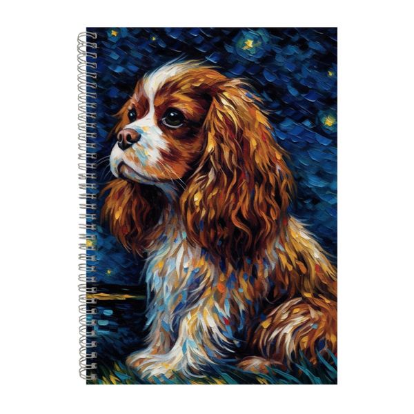King Charles Spaniel Starry Night Notebook Dog Gift Idea Notepad Pad 109