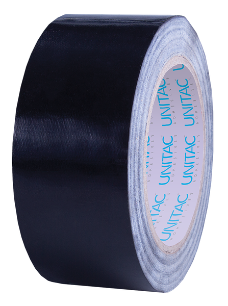 Unitac 48mm x 25m Duct Tape - Black - Single Roll