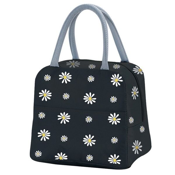 Daisy Lunch Bag - Black