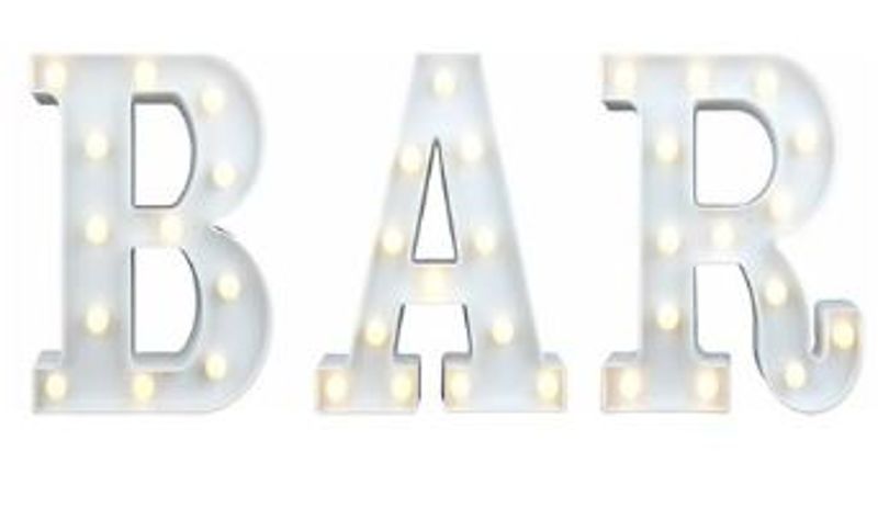 Portable LED Letter Lights - BAR