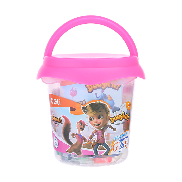DELI Dough 12 Colours - Girls (Shapes Included)