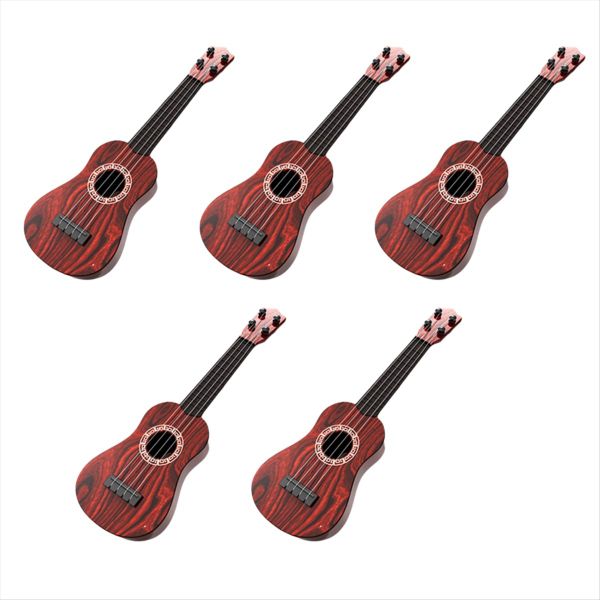 Red Children'S Guitar Ukulele Beginner'S Instrument