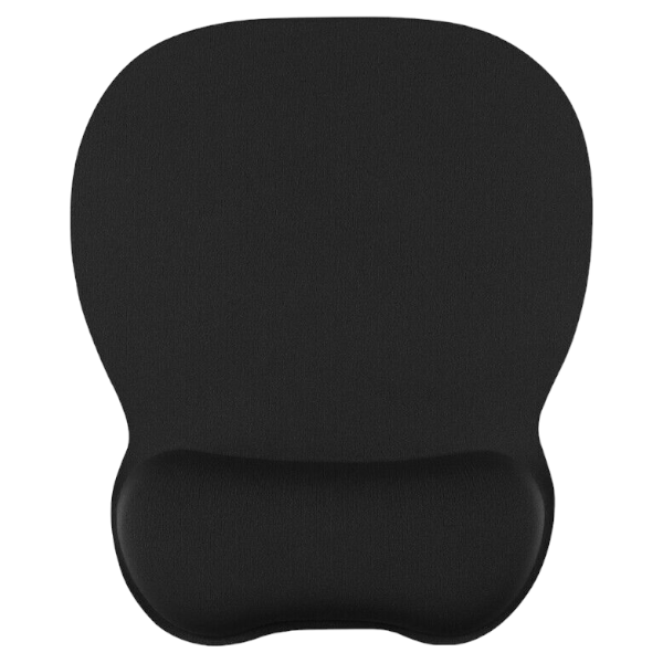 Smooth Ergonomic Mouse Pad With Thick Gel Wrist Rest Support - Black