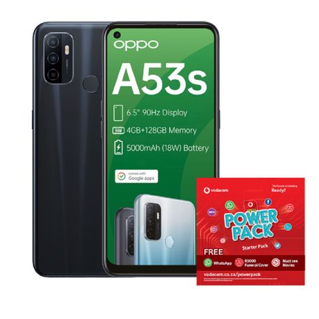 Oppo A53s 128gb Single Sim Electric Black Vodacom Power Pack Buy Online In South Africa Takealot Com