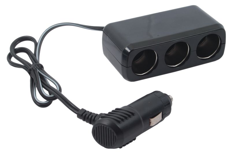 Car Socket Ports (3) With Extension