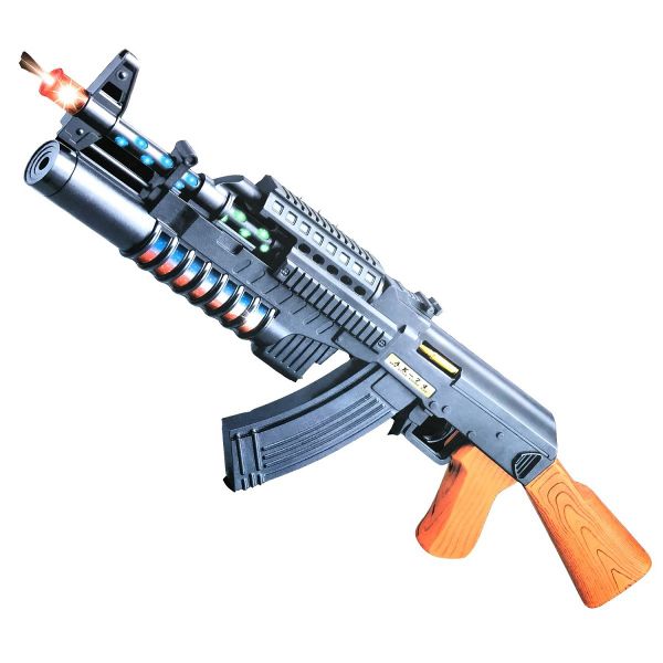 Toy Gun AK-74 Multi Color With Flashing Lights &amp; Sound