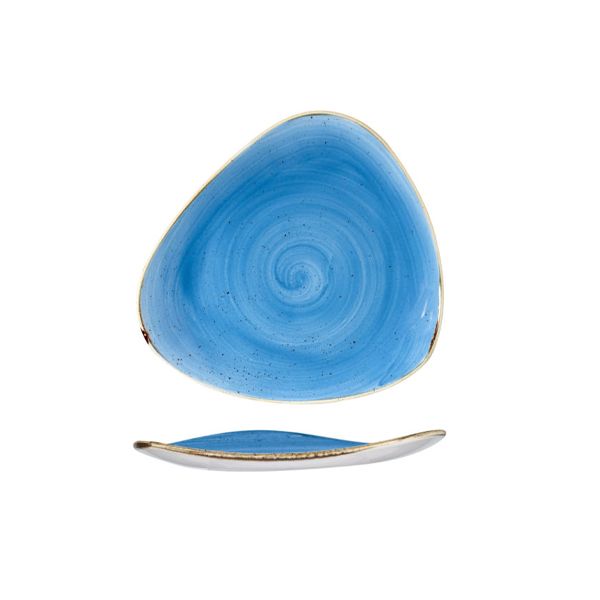 Churchill Stonecast Cornflower Blue Triangle Plate 12 Pcs