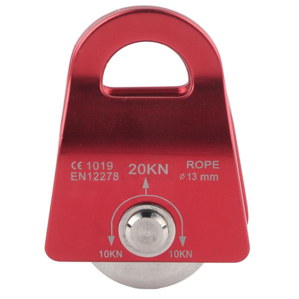 Red Metal Side Swing Pulley for Rock Climbing