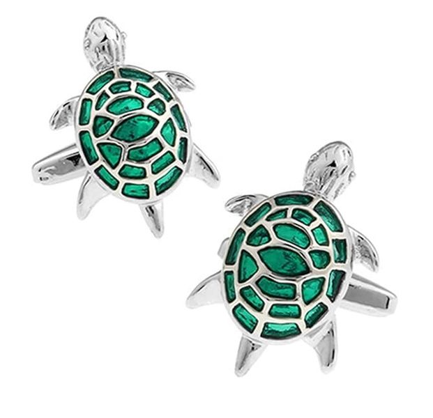 2 Piece Turtle Cufflinks - for Tortoise Lovers and Marine Life Enthusiasts