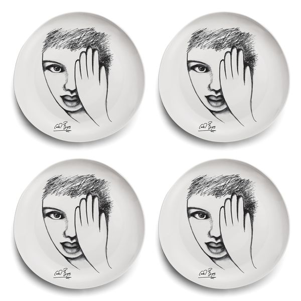 Carrol Boyes Dinner Plate Set of 4 - Eye 4 Detail