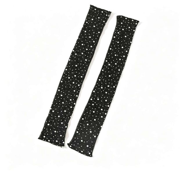 Breathable Sleeve Covers 1Pair with Shimmering Rhinestones Accessories