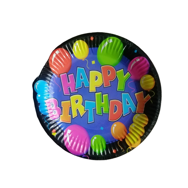 Mini Happy Birthday Plates - Pack of 24