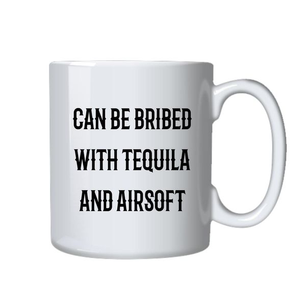 Tequila and Airsoft Mug - Best Funny Novelty Cup Gift Idea for