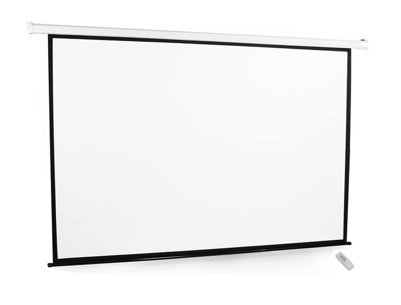 Office Essentials 100'' (4:3) Electric Projector Screen with Remote