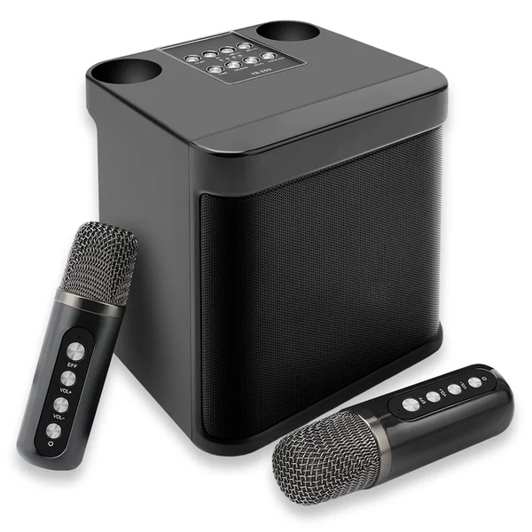 Superbass Karaoke Bluetooth Dual Cordless Microphone Speaker